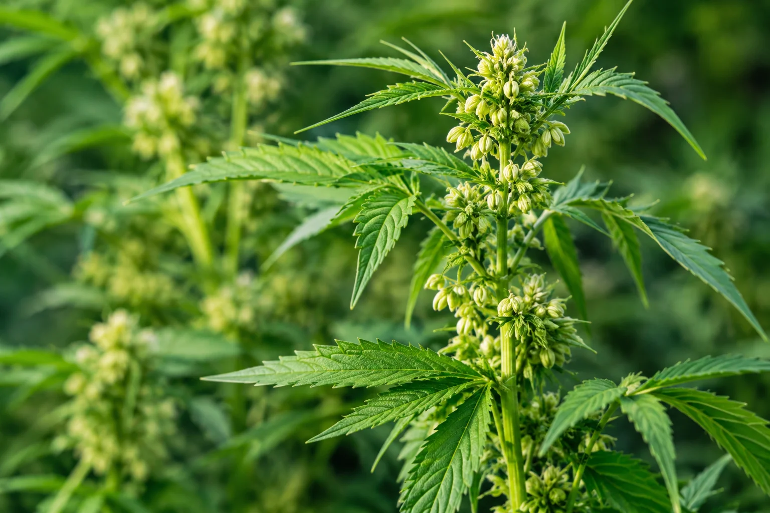 male cannabis plants